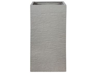 Cache-pot en fibre d'argile gris clair 40 x 40 x 77 cm DION