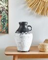 Vase décoratif en terre cuite 33 cm noir et blanc MASSALIA_850303