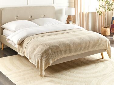 Cotton Bedspread 150 x 200 cm Beige ILEN