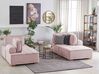 Set di divani 4 posti tessuto rosa TIBRO_825934