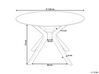Table à manger ronde ⌀ 120 cm bois sombre TYMIS_826957