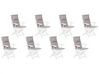 Set of 8 Outdoor Seat/Back Cushions Taupe MAUI_769630
