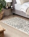 Wool Area Rug 80 x 150 cm White and Black ALKENT_852504