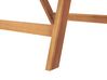 Zestaw 2 krzeseł ogrodowych składany drewno akacjowe z poduszkami kremowymi JAVA_803549