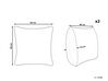 Conjunto de 2 cojines de algodón naranja/blanco/negro 40 x 40 cm RADZKOT_806111