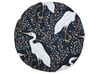 Set of 2 Outdoor Cushions Birds Motif ⌀ 40 cm Black PIANAZZO_882879