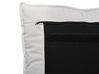 Zamatová posteľ s úložným priestorom 160 x 200 cm krémová biela BAJONNA_871260