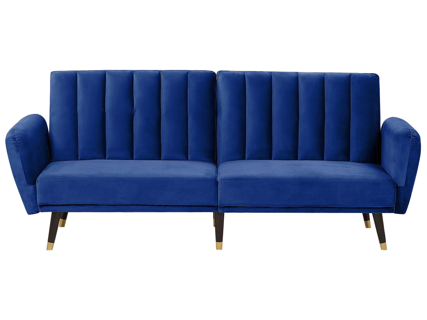 3-Sitzer Schlafsofa aus Samtstoff in Marineblau Glamour Stil Vimmerby 