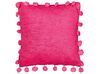 Conjunto de 2 almofadas decorativas em tecido rosa fucsia 45 x 45 cm JASMINE_914063