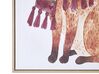 Tableau décoratif marron avec renard 63 x 93 cm MUCCIA_891222