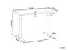 Adjustable Standing Desk 120 x 72 cm Dark Wood and White DESTINAS_899085