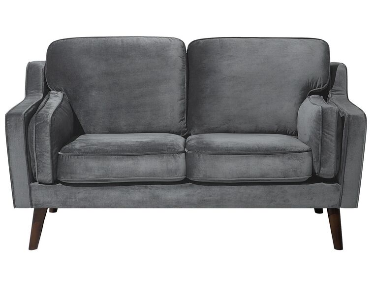2 Seater Velvet Sofa Grey LOKKA_761250