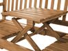 Panchina da giardino 2 posti in legno con tavolino HILO_680241