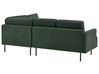 Left Hand 4 Seater Fabric Corner Sofa Dark Green BREDA_885963