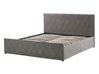 Velvet EU Double Size Ottoman Bed Grey ROCHEFORT_786506
