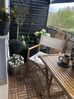 Bambusový balkónový nábytok svetlé drevo a biela MOLISE_821247