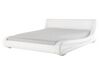 Kožená vodní postel 160 x 200 cm bílá AVIGNON_701160