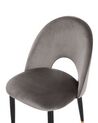 Conjunto de 2 sillas de comedor de terciopelo gris/negro/dorado MAGALIA_767844
