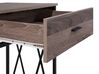 Konzolový stolík s 2 zásuvkami sivohnedé drevo/čierna AYDEN_683812