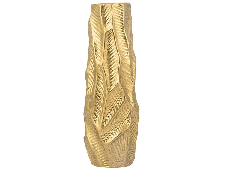 Dekorativní kameninová váza 37 cm zlatá ZAFAR_734282