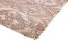 Teppich Baumwolle beige / rosa geometrisches Muster 160 x 230 cm Kurzflor GERZE_853522