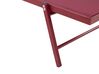 Tumbona reclinable de metal/textil trenzado rojo/borgoña PORTOFINO_803899