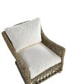 Rattan Garden Chair with Footstool Natural RIBOLLA_824012