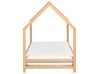 Łóżko dziecięce domek drewniane 90 x 200 cm jasne APPY_911198