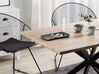 Modern Világos Fa Étkezőasztal Fekete Lábazattal 140 x 80 cm SPECTRA_751003