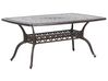 Zestaw ogrodowy metalowy stół i 6 krzeseł brązowy LIZZANO_765521