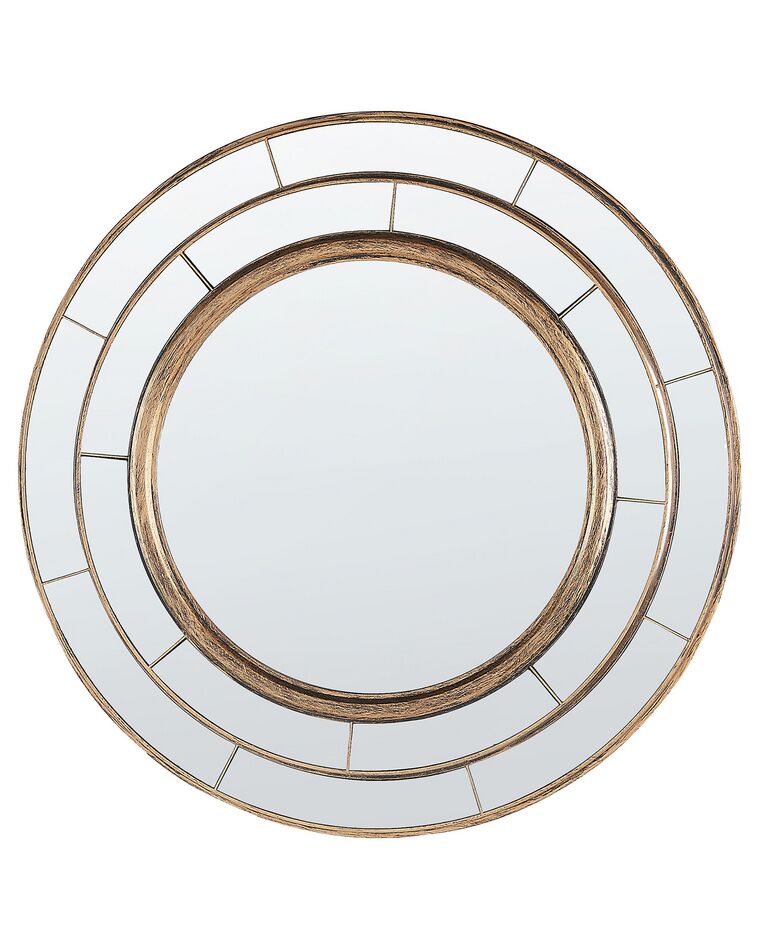 Okrúhle nástenné zrkadlo ø 40 cm zlaté BELCHITE_904407