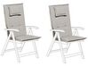 Conjunto de 2 cojines para silla de jardín gris/beige TOSCANA/JAVA_779696