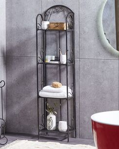 Musta rautainen 4-tasoinen hylly VALDIVIA Musta rautainen 4-tasoinen hylly VALDIVIA