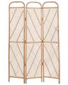 3-panelowy składany parawan pokojowy rattanowy 106 x 180 cm naturalny COSENZA_865886