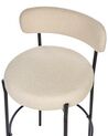 Set of 2 Boucle Bar Chairs Light Beige ALLISON_913871