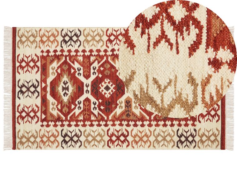 Wool Kilim Area Rug 80 x 150 cm Multicolour VOSKEVAZ_859301
