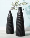 Terracotta Decorative Vase 50 cm Black FLORENTIA_735955