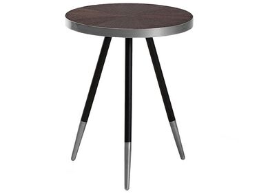Tavolino legno scuro e nero ⌀ 44 cm RAMONA