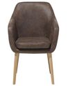 Faux Leather Dining Chair Brown YORKVILLE_693128