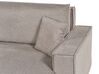 Left Hand Fabric Corner Sofa Bed with Storage Taupe KARILA_886024