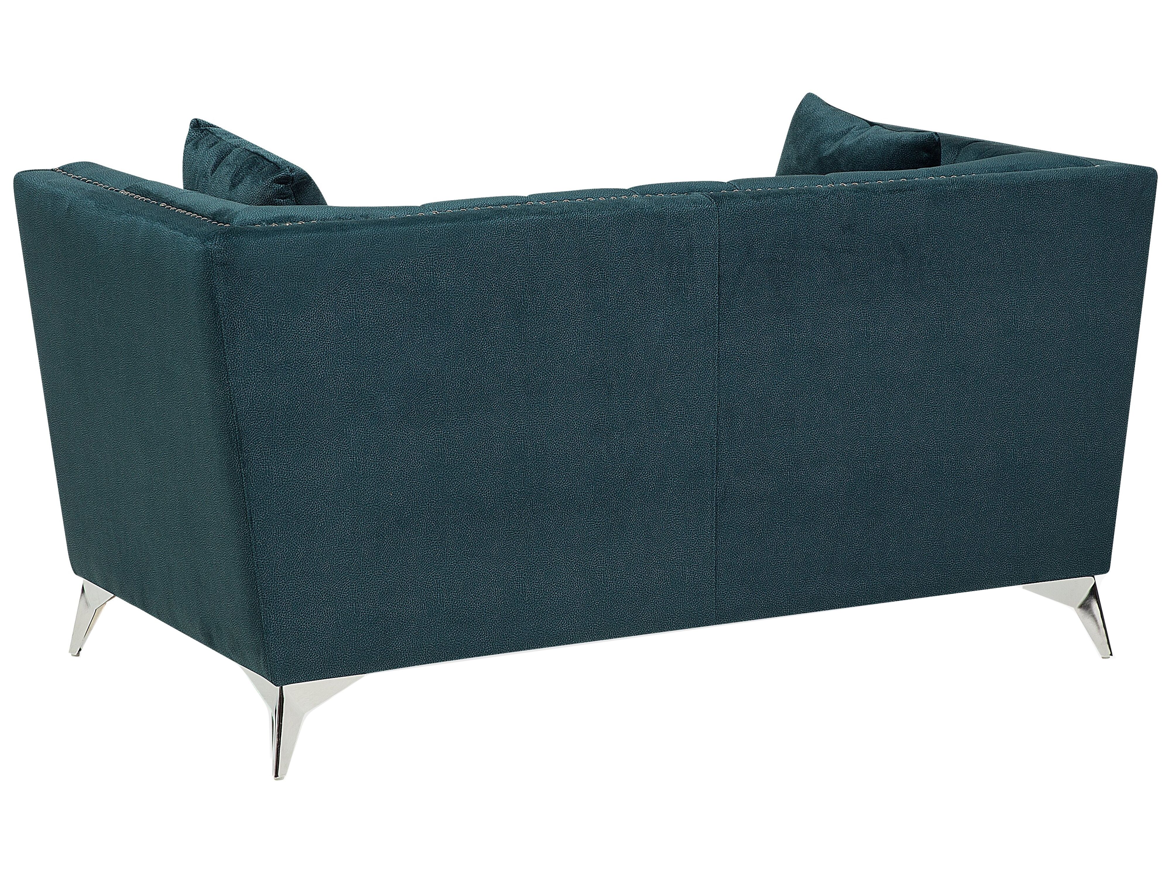 Sofa 2-osobowa welurowa lazurowa GAULA