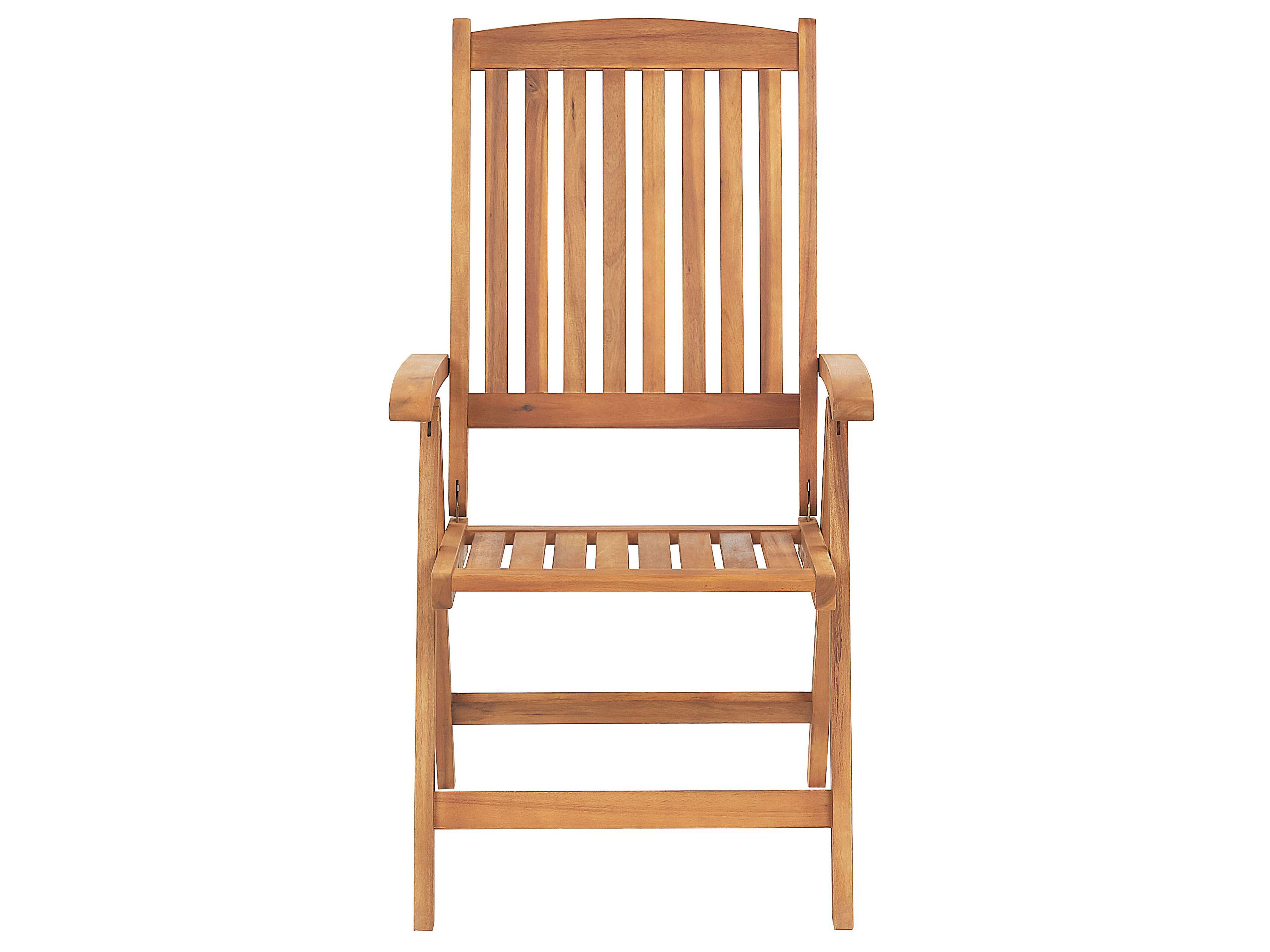 Zestaw mebli balkonowych drewniany jasny JAVA