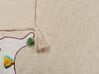 Cotton Blanket Lama Motif 130 x 180 cm Beige and Brown DEOGHAR_829283