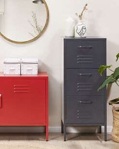 Lipasto teräs 3 laatikkoa musta WOSTOK