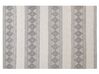 Teppich Wolle beige / grau 140 x 200 cm geometrisches Muster Kurzflor BOZOVA_848511