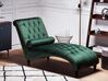 Chaise-longue em veludo verde escuro MURET_750576