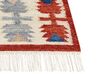 Kelim Teppich Wolle mehrfarbig 80 x 150 cm abstraktes Muster Kurzflor VANASHEN_858522