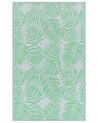 Venkovní koberec s motivem palmových listů světle zelený 120 x 180 cm KOTA_716073