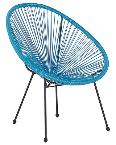 Cadeira de jardim em rattan azul ACAPULCO II