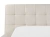 Leather EU Super King Size Bed White LILLE_36519